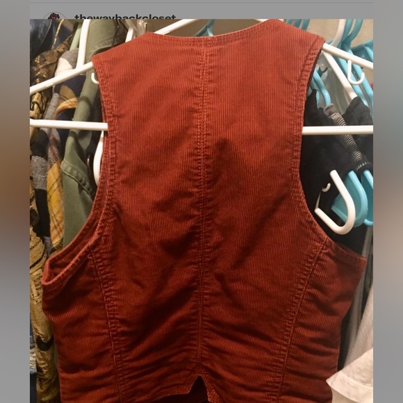 J. Crew Burnt Orange Rust Red Corduroy Vest - Picture 6 of 9